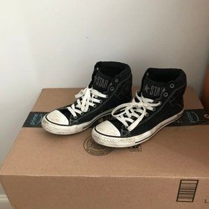 Black/White Converse high-tops shoes Men's size 10 shoes